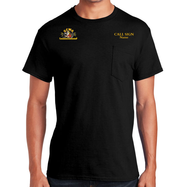 QCWA - 100% US Cotton T Shirt with Pocket Thumbnail