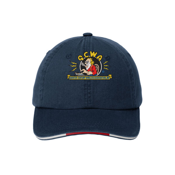 QCWA - Sandwich Bill Cap with Striped Closure Thumbnail